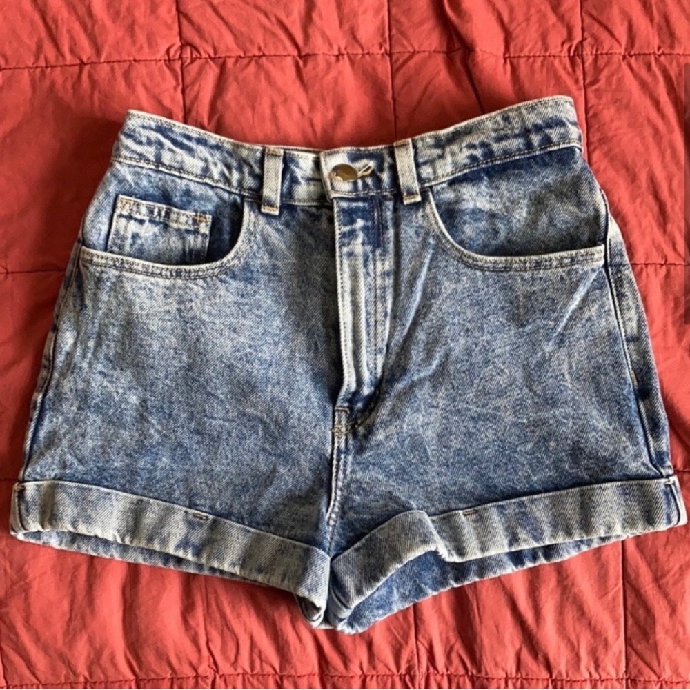American Apparel High-Waisted Denim Shorts